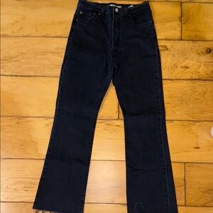 Levi's Ribcage Black Boot Cut Jeans